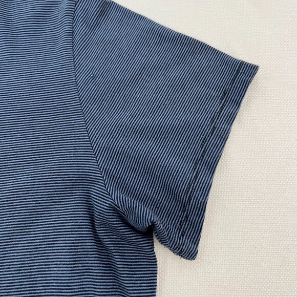 Bombas Blue Striped Tee Crew Short Sleeve T-Shirt Women's Large - Picture 5 of 7